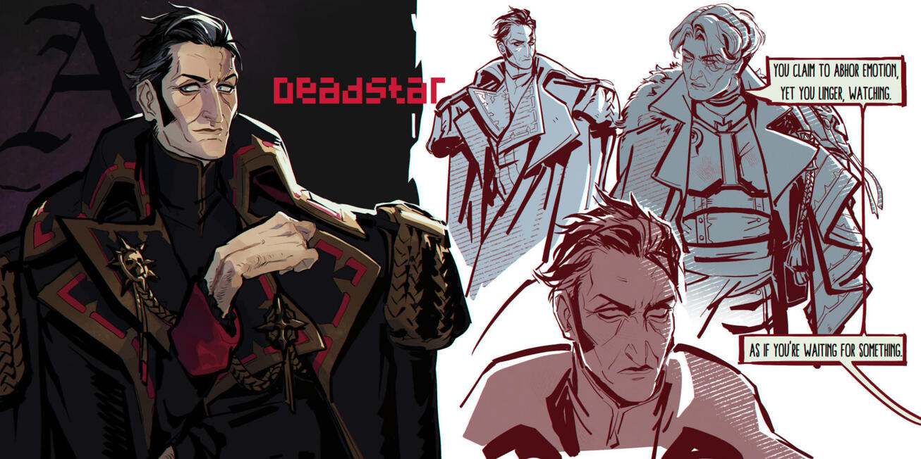 Saren von Aurastor design sheet for 40K fiction by D. S. Black - Rogue Trader