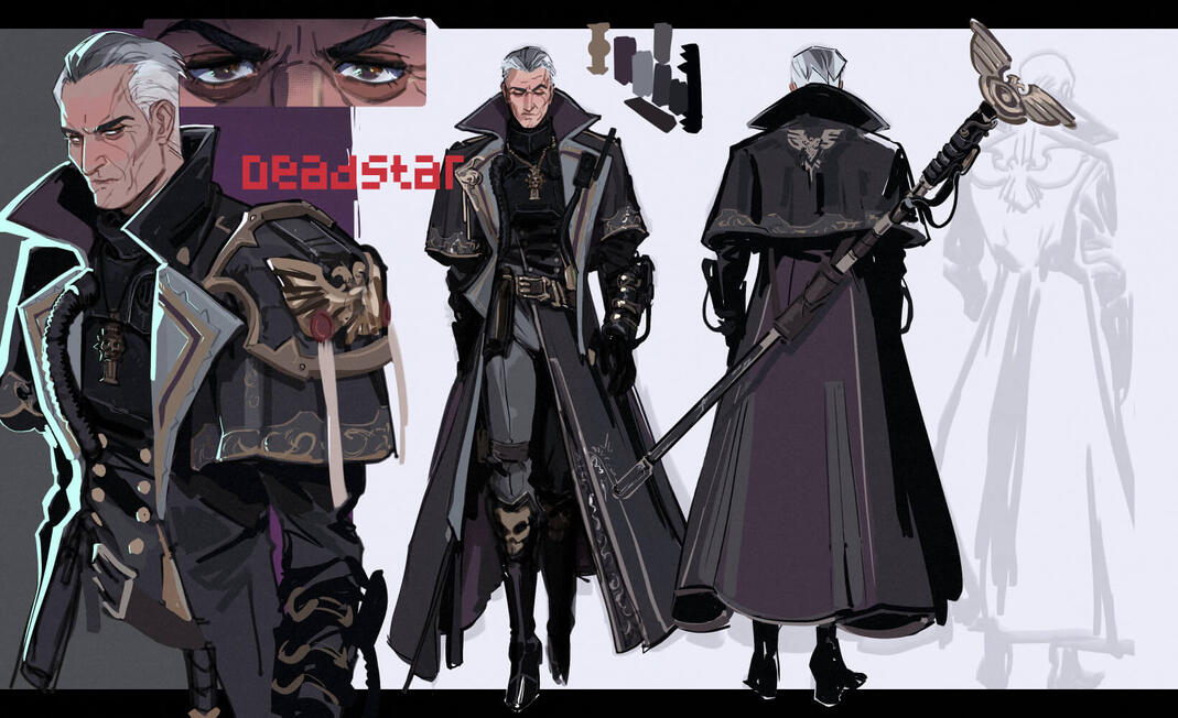 Origen Thule character design for Warhammer 40K fiction by D. S. Black - Arch-Inquisitor